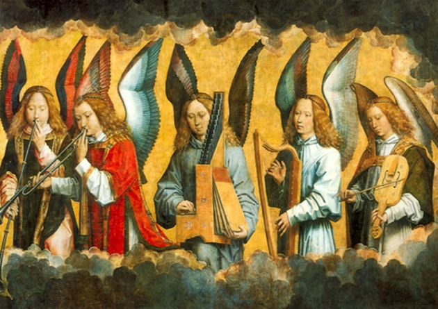 Taller de Ángeles Junio: El lenguaje de los Ángeles 8 Hans Memling angeles mu%CC%81sicos